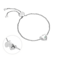 Heart Photo Locket Bracelet (Silver)