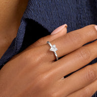 Heart Cut Solitaire Ring 1ct (Silver)