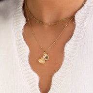 Heart Photo Locket Necklace (Gold)