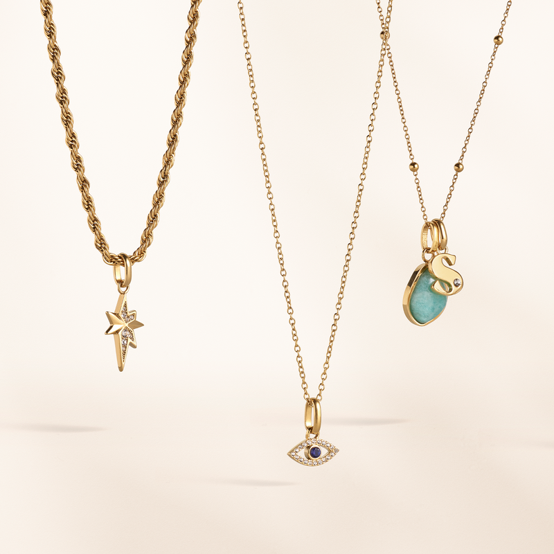 Small Rope Chain Necklace (Gold)