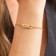 Pavé Kinetic Bracelet (Gold)