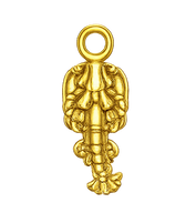 Written In The Sand Lobster Charm (Gold)