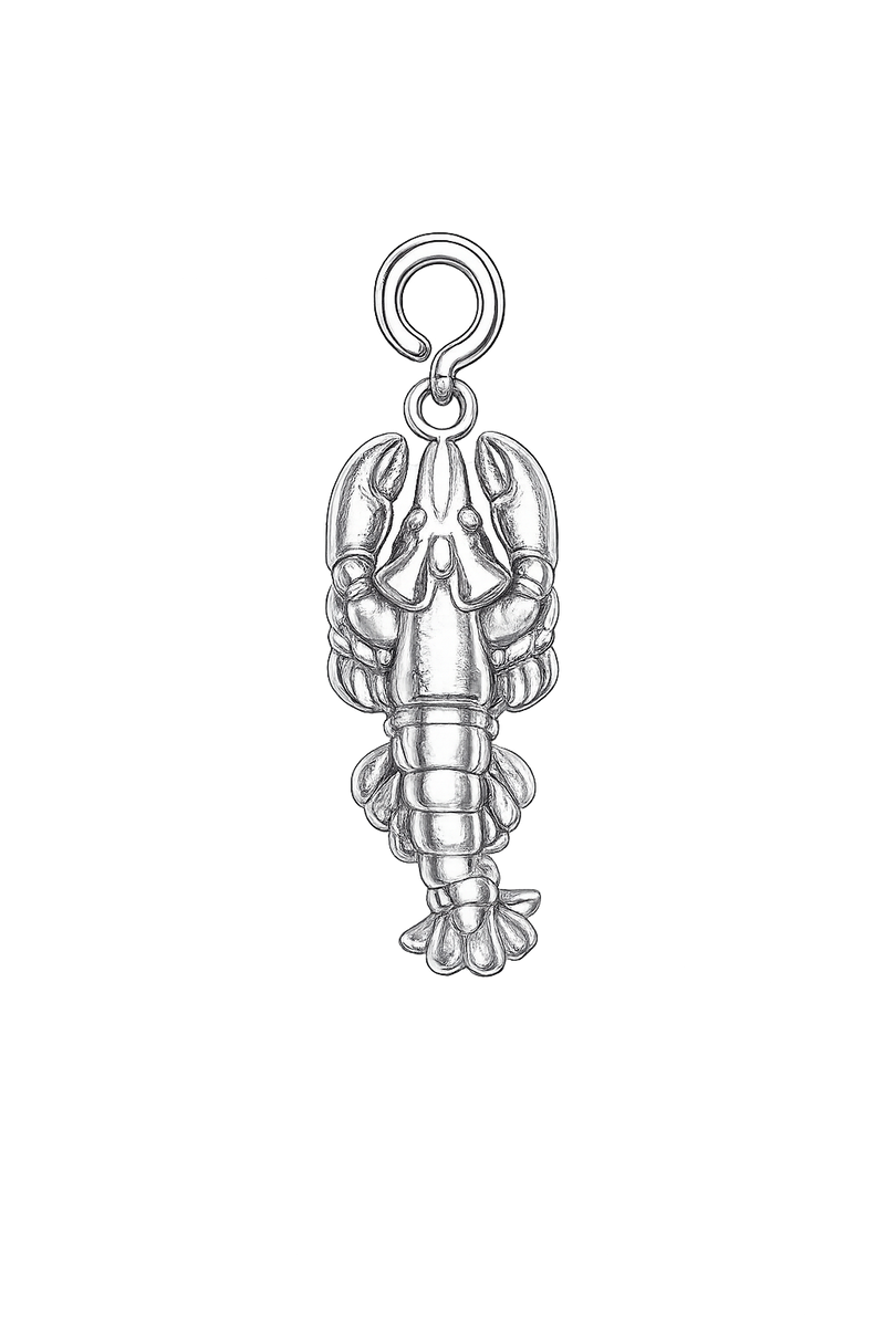 Written In The Sand Lobster Charm (Silver)