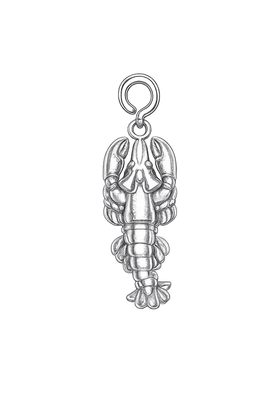Written In The Sand Lobster Charm (Silver)