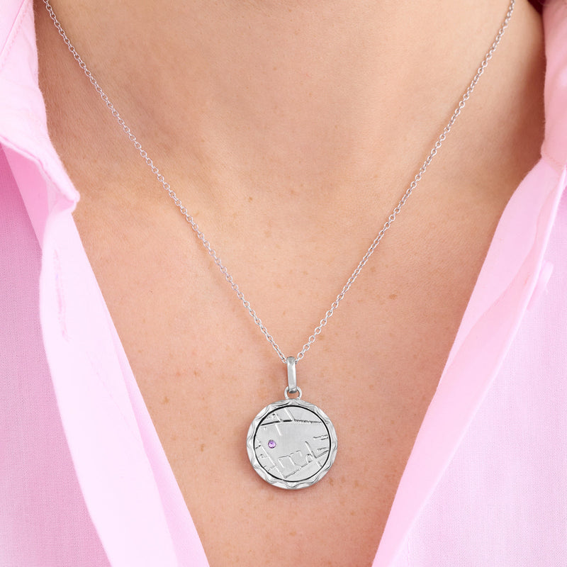 Location Map Necklace (Silver)