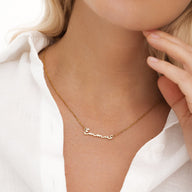 Signature Name Necklace (Gold) (Becky)