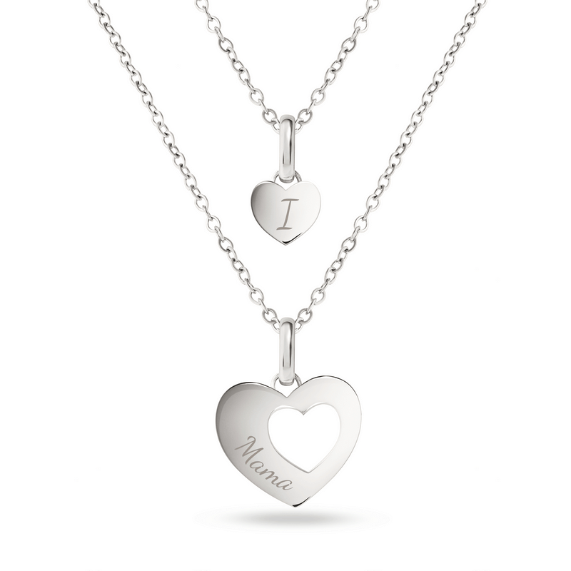 Heart 'Mini & Me' Pendant (Silver) - CS Replacement