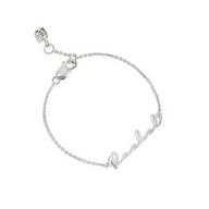 Fine Mini Signature Name Bracelet (Silver)