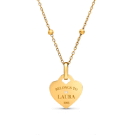 Mini Heart Token Necklace (Gold)