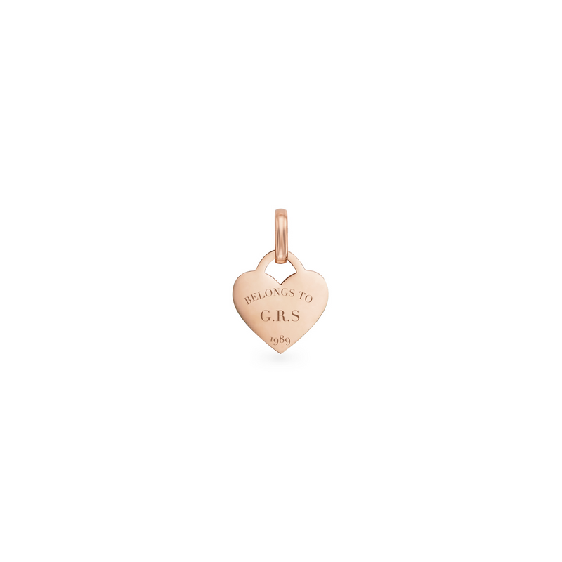 Mini Heart Token Pendant (Rose Gold)