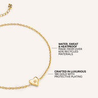 Molten Heart Made Mine Bracelet (Gold)