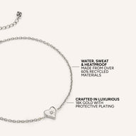 Molten Heart Made Mine Bracelet (Silver)
