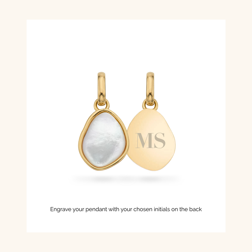 Organic Moonstone Necklace (Gold)