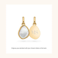 Organic Moonstone Necklace (Gold)