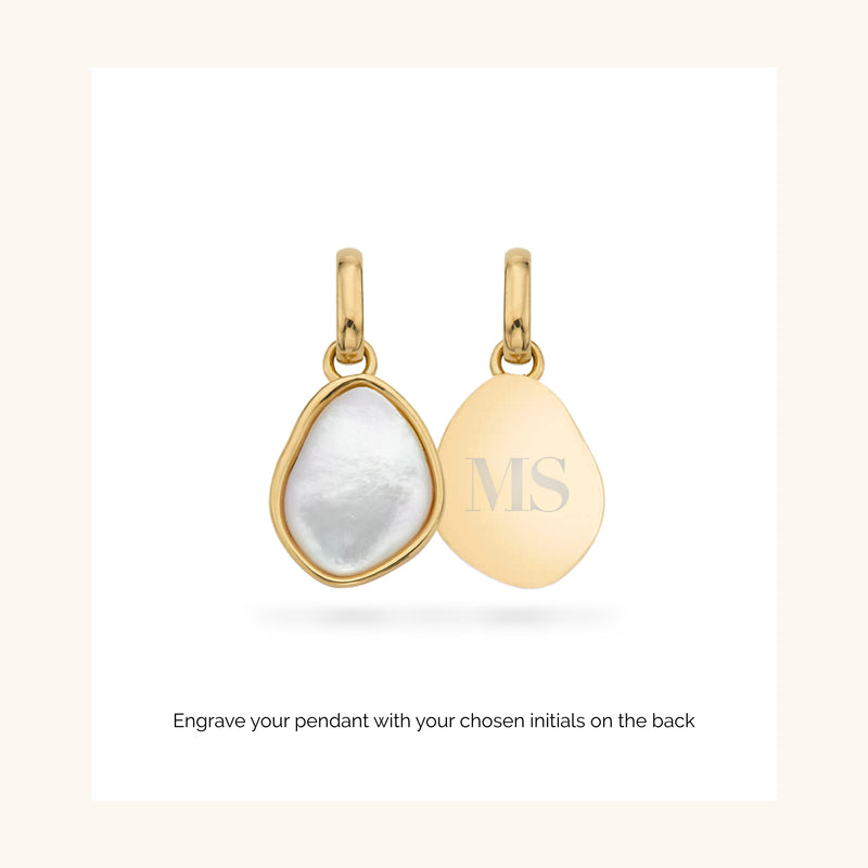 Organic Moonstone Necklace (Gold)