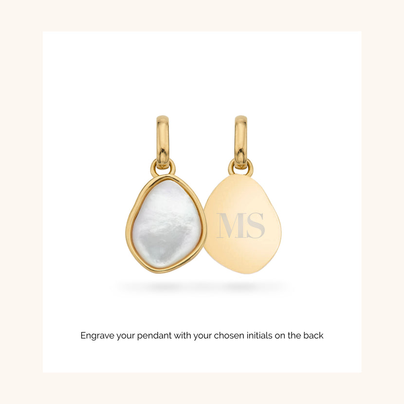 Organic Moonstone Necklace (Gold)