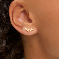Pavé Climber Earrings (Gold)