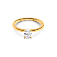 Oval Cut Solitaire Ring 1ct (Gold)
