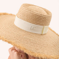 Oversized Frayed Edge Hat (Natural)