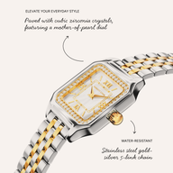 Onstate - Essence Pavé Two Tone 23 Watch (Gold/Silver)