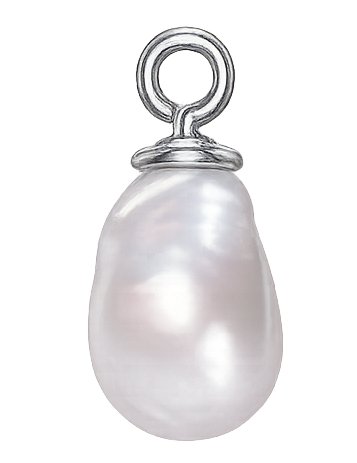 Written In The Sand Organic Pearl Charm (Silver)