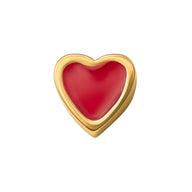 Mini Red Heart Charm (Gold)