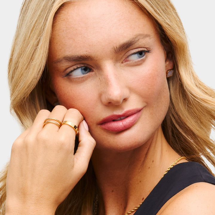 Crystal Heart Ring (Gold)