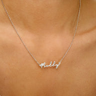 Fine Signature Name Necklace (Silver)