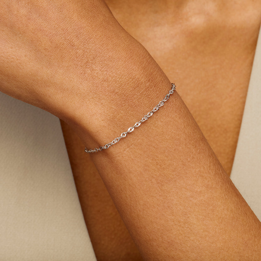 Twisted Chain Bracelet (Silver)
