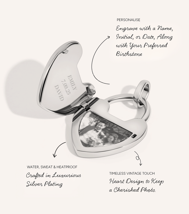 Photo Love Locket Necklace (Silver)