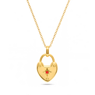 Mini Photo Love Locket Necklace (Gold)