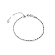Small Rope Chain Bracelet (Silver)