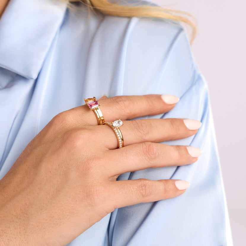 Custom Toi Et Moi Birthstone Legacy Ring (Gold)