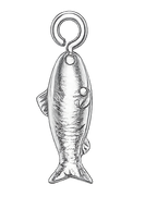 Written In The Sand Sardine Charm (Silver)