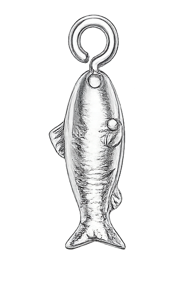 Written In The Sand Sardine Charm (Silver)