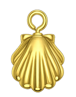 Written In The Sand Mini Scallop Shell Charm (Gold)