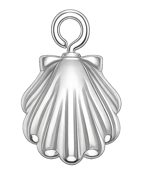 Written In The Sand Mini Scallop Shell Charm (Silver)