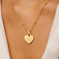 Mini Heart Token Necklace (Silver)