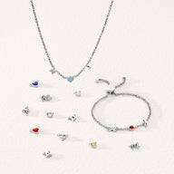 Made Mine Initials & Birthstone Bracelet (Silver)