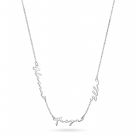 Multi Signature Name Necklace (Silver)
