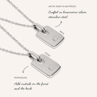 Mini Written In The Stars Initial Tag Necklace (Silver)