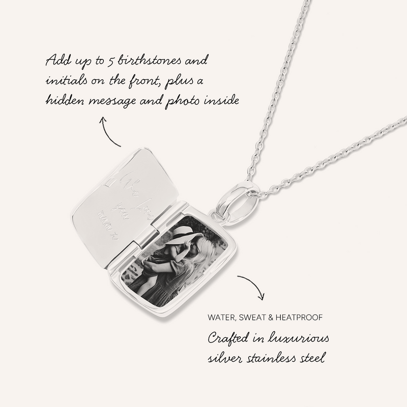 Written In The Stars Locket Necklace (Silver)