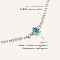 Made Mine Round Birthstone Bracelet (Silver)