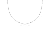 Layering Sphere Chain Necklace (Silver)