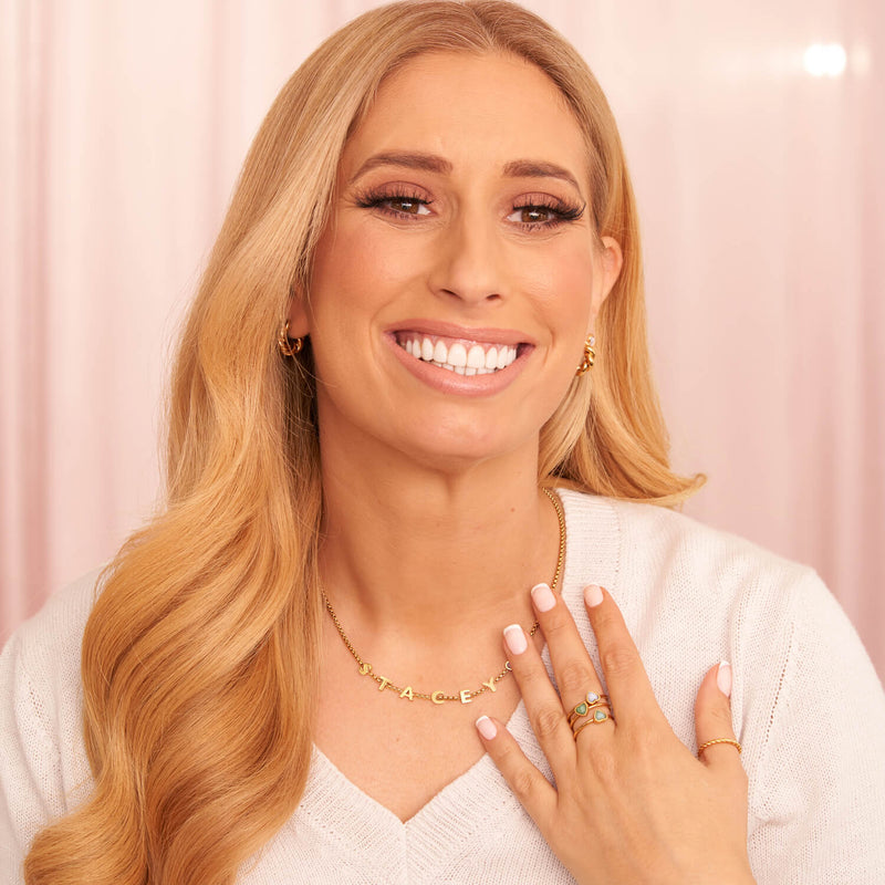 Mini Heart Birthstone Ring & Earring Set (Gold)