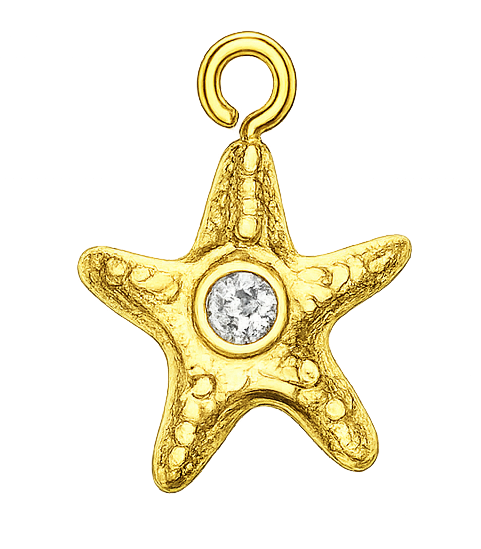 Written In The Sand Starfish Charm (Gold)