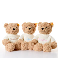 Steiff Teddy Bear & Initial Necklace Bundle (Silver)