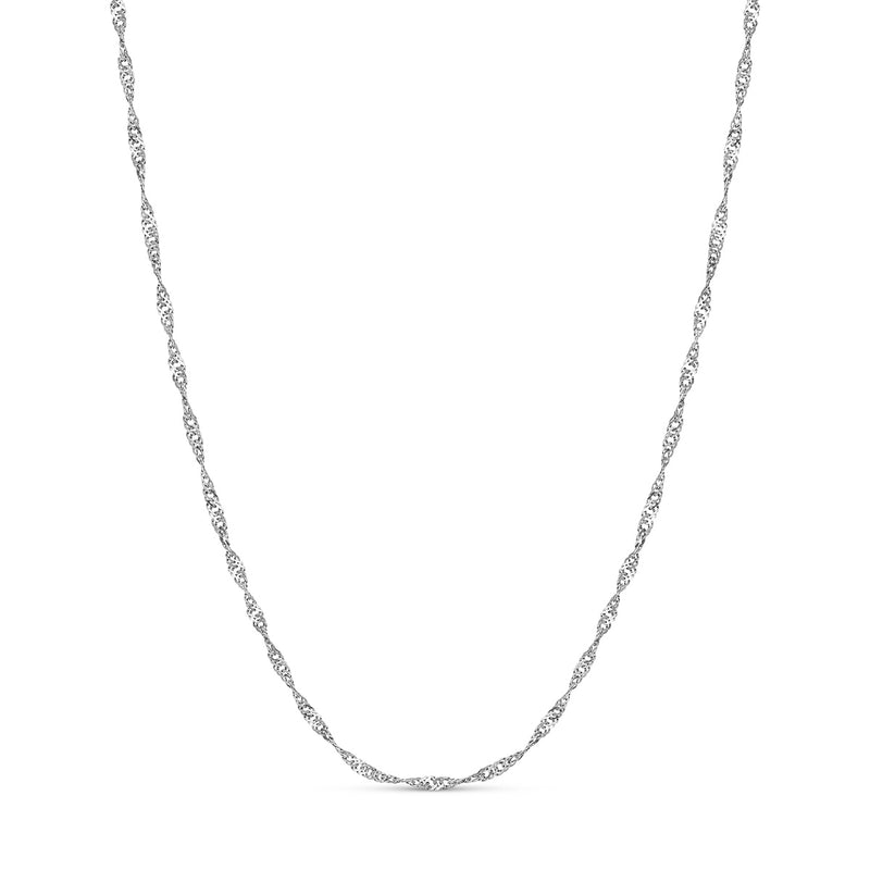 Twisted Chain Necklace (Silver)