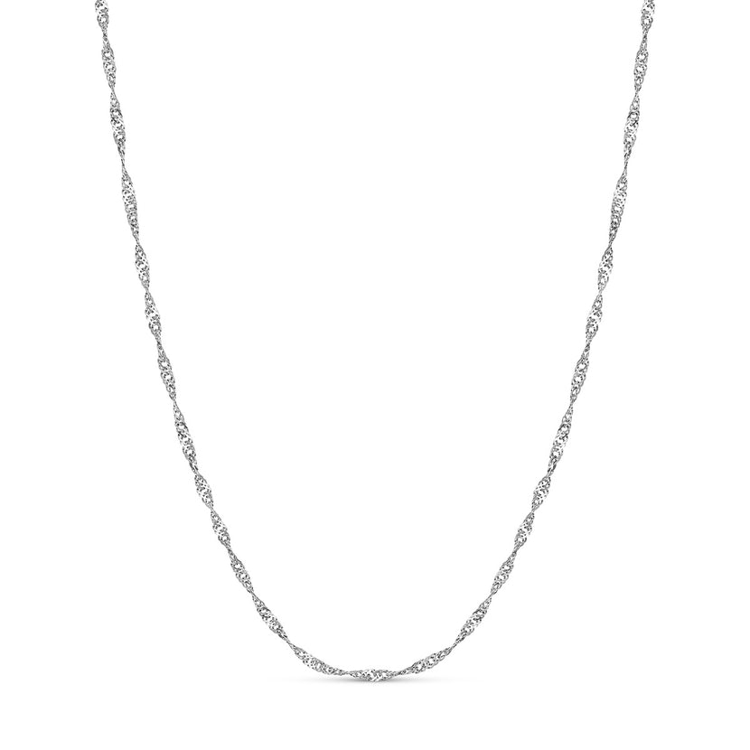 Twisted Chain Necklace (Silver)