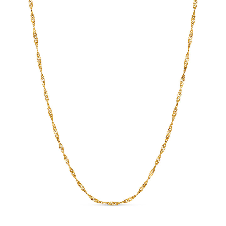 Twisted Chain Necklace (Gold)
